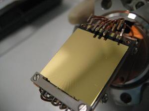 Atom chip on its mount