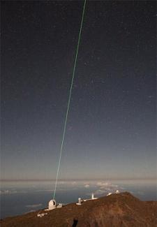William Herschel Telescope with Rayleigh laser guide star - CANARY project