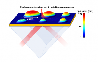 Photopolymérisation par irradiation plasmonique