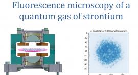 microscopie de fluorescence d'un gaz